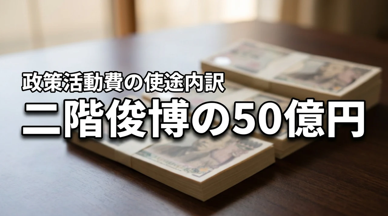 二階俊博の50億円とは？何に使ったのか政策活動費の内訳と現在を解説