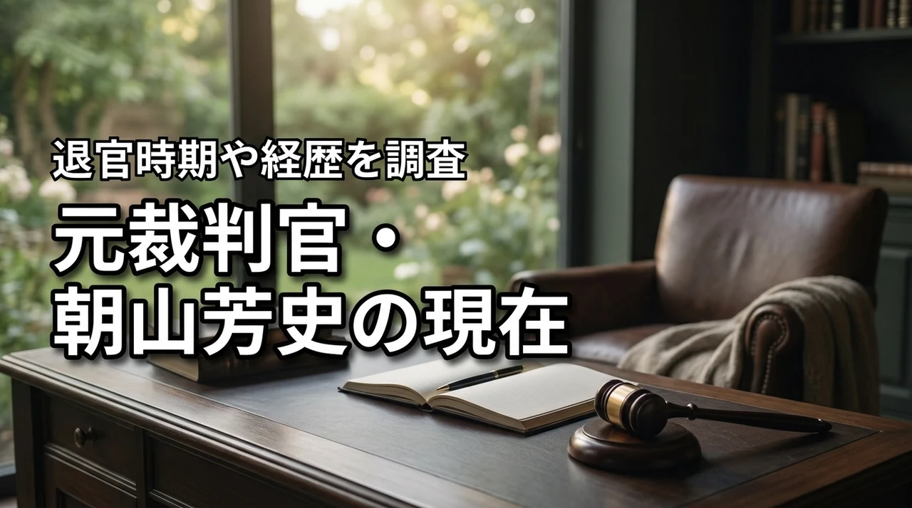朝山芳史の現在は？裁判官を退官した時期や現在の活動・経歴を調査
