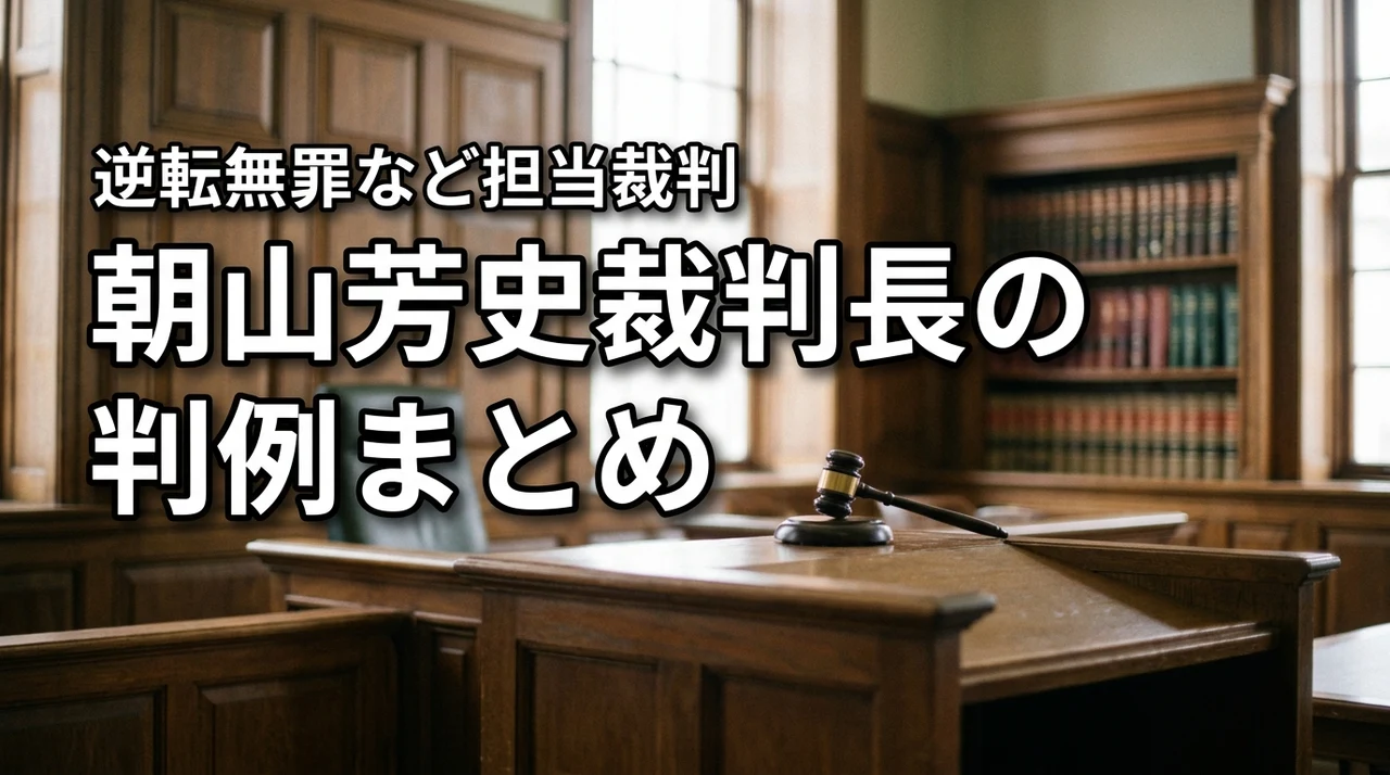 朝山芳史裁判長の主な判例まとめ！逆転無罪など担当した裁判を時系列で紹介