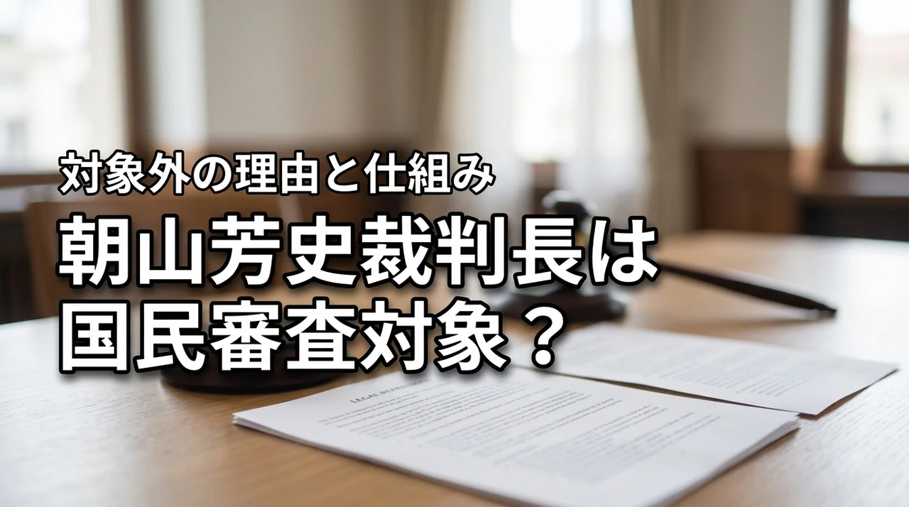 朝山芳史裁判長は国民審査できる？対象にならない理由と裁判官の制度を解説